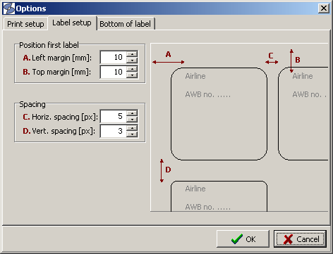 software print awb label airwaybill label with bar codes label print
